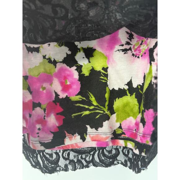 Free People Black Lace Floral Mini Skirt S Coquette Cottagecore Whimsygoth Y2K - Picture 4 of 8